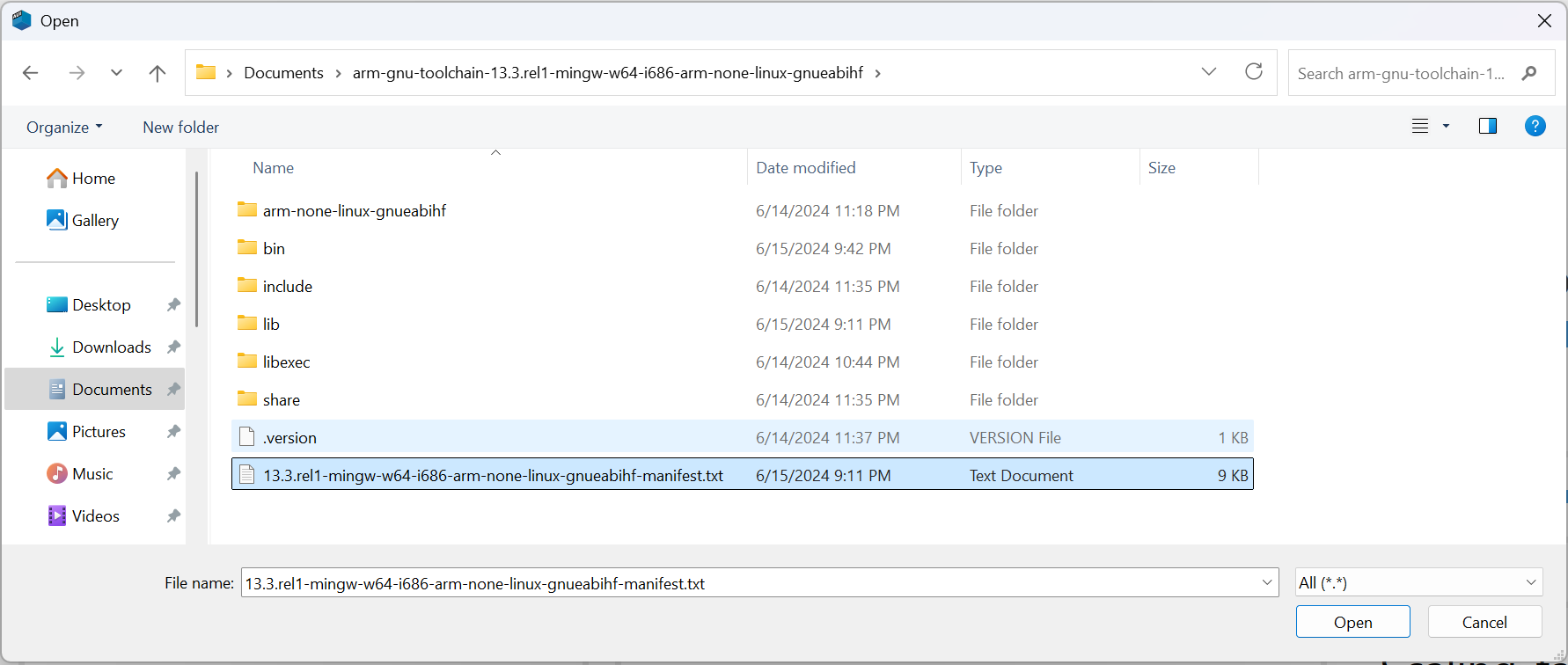 AFileChooserView screenshot